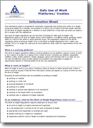 Safe Use of Work Platform / Trestles - Information Sheet